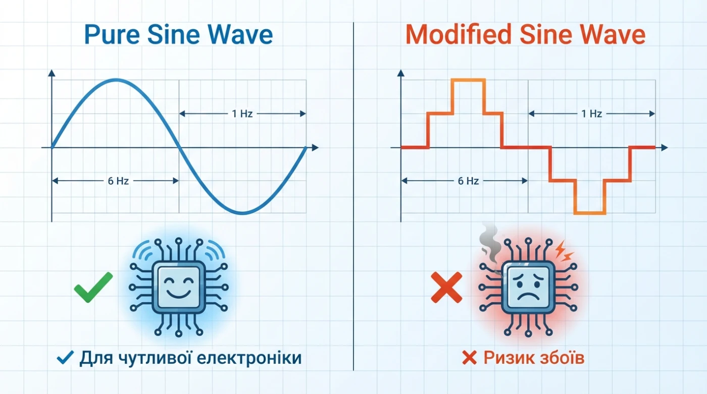 правильна vs модифікована синусоїда