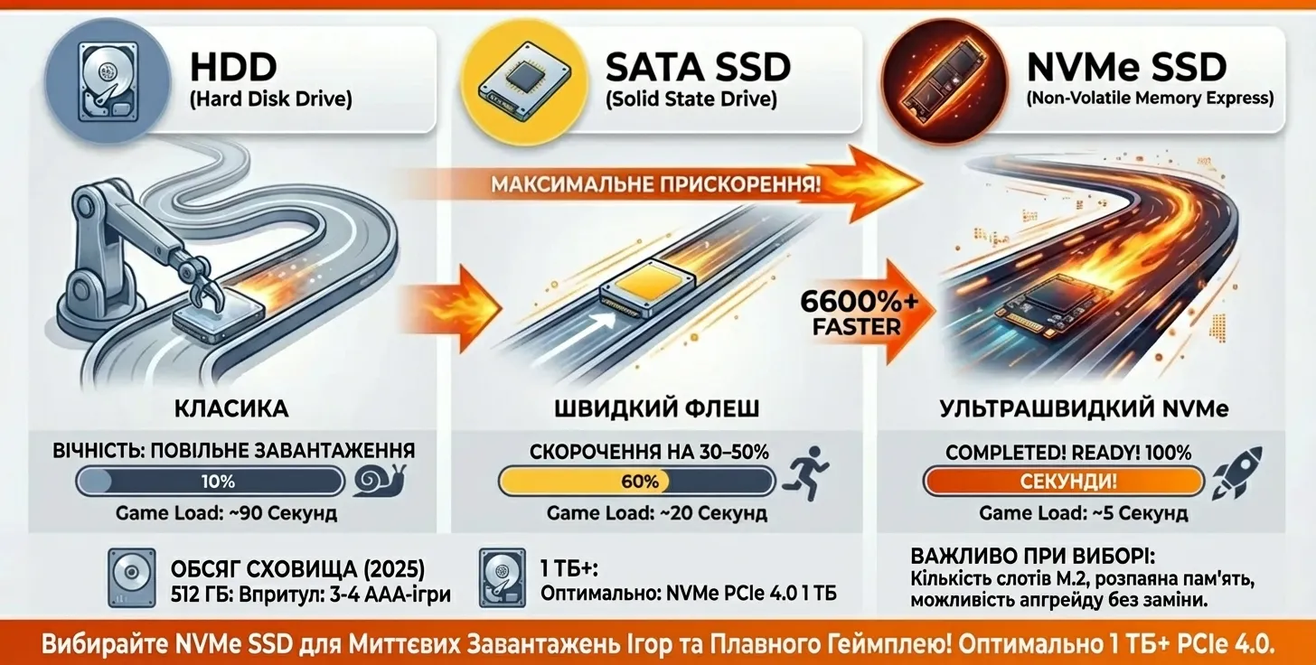 чому важливий швидкий SSD NVMe