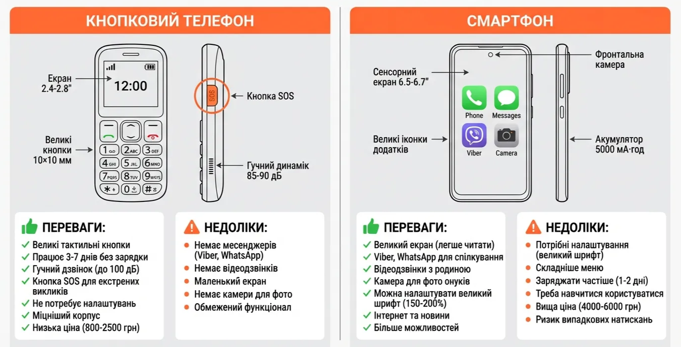 кнопковий VS смартфон
