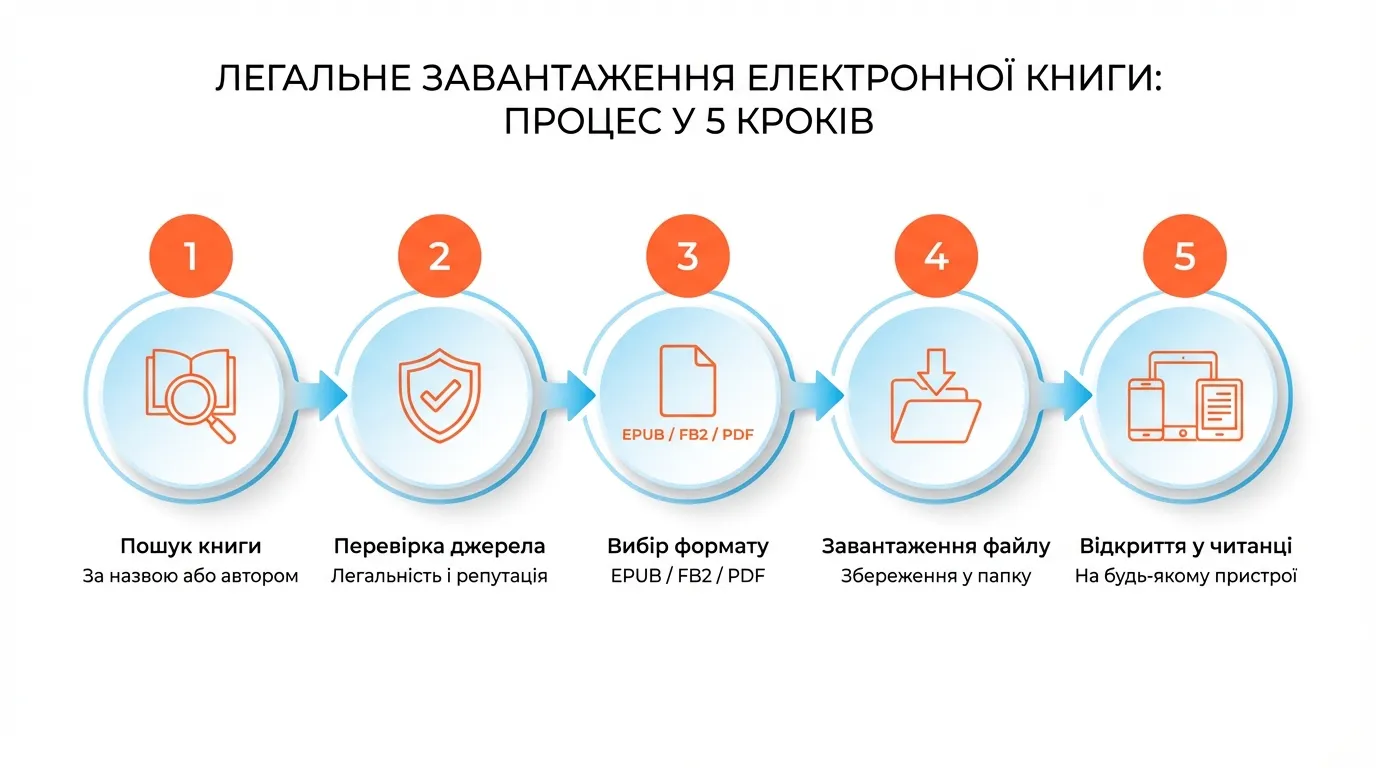 процес завантаження електронної книги