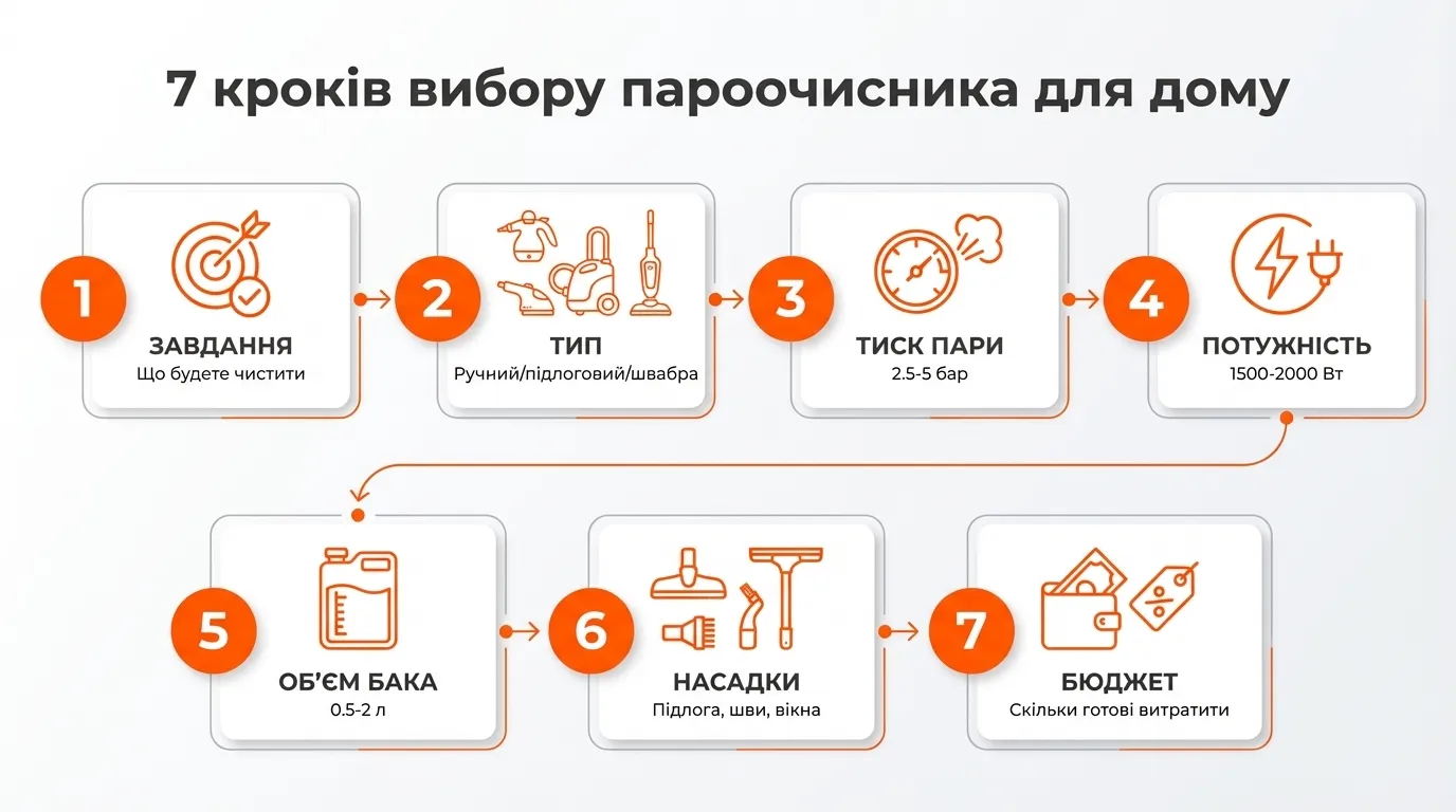 вибір пароочисника