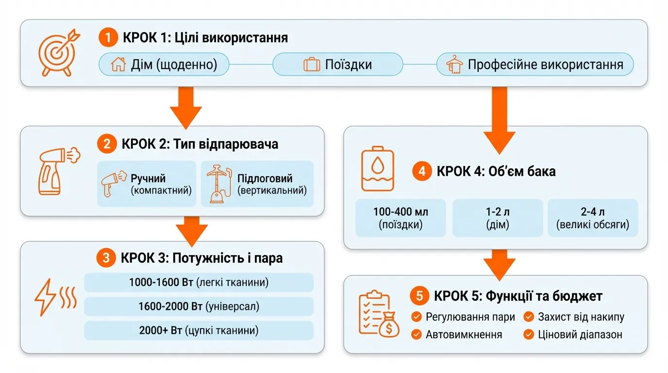 вибір відпарювача