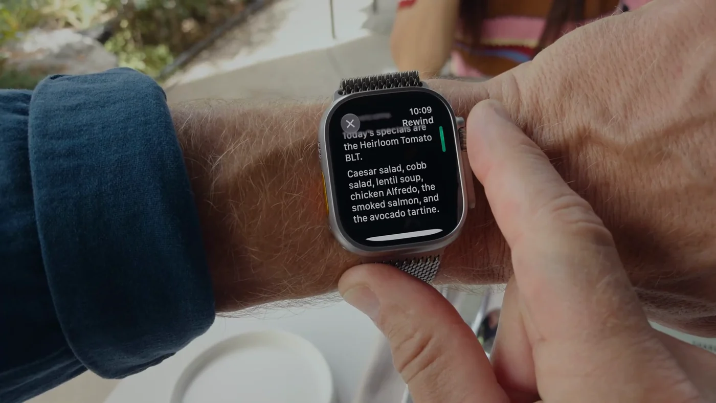 Live Rewind: розшифровка щойно сказаного на Apple Watch