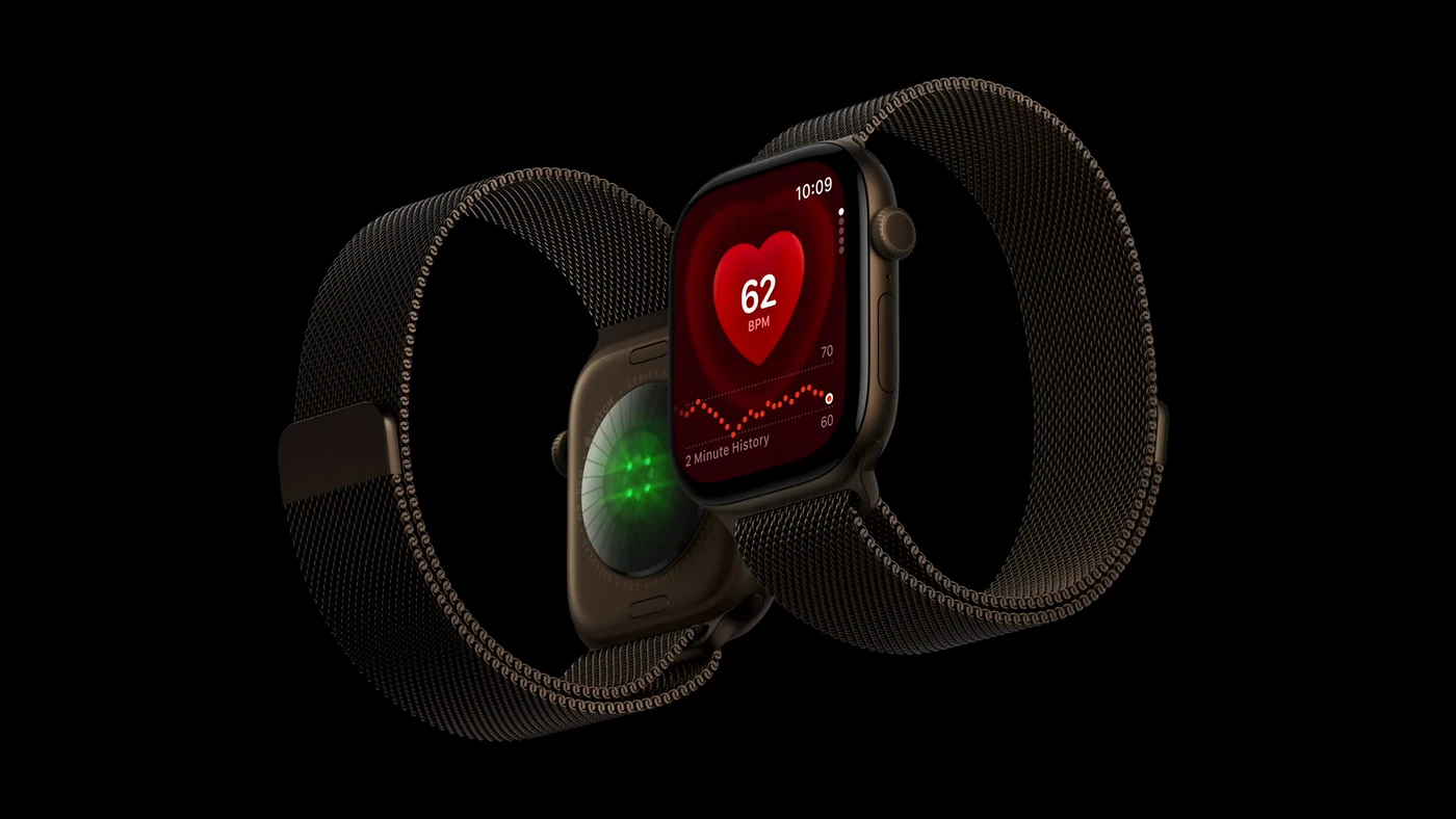 Apple Watch Series 12 із показником пульсу на екрані